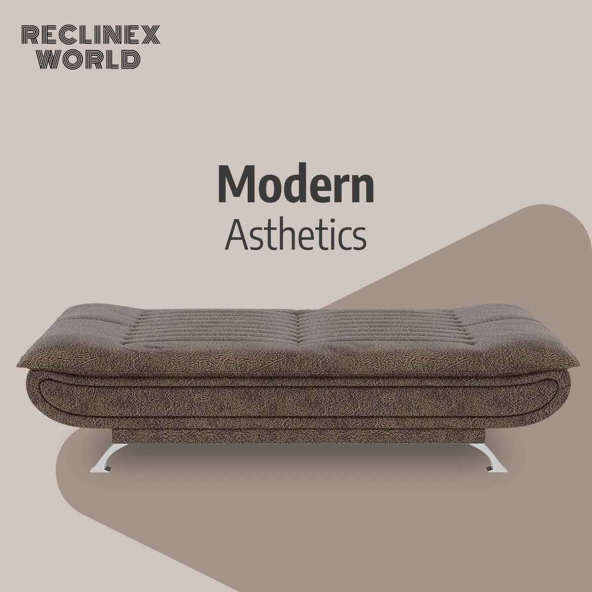 3 Seater Double Solid Wood Fold Out Sofa Cum Bed (Finish Color - Dark Brown Delivery Condition - Pre-assembled)