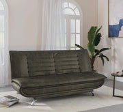 Dutch 3 Seater Double Solid Wood Fold Out Sofa Cum Bed (Finish Color - Green Delivery Condition - Pre-assembled)