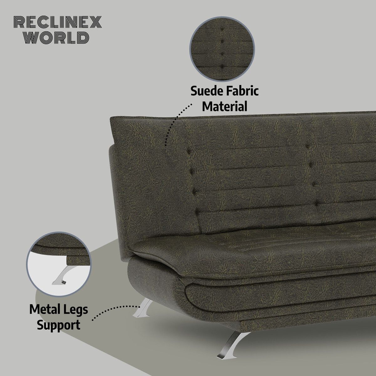 Dutch 3 Seater Double Solid Wood Fold Out Sofa Cum Bed (Finish Color - Green Delivery Condition - Pre-assembled)
