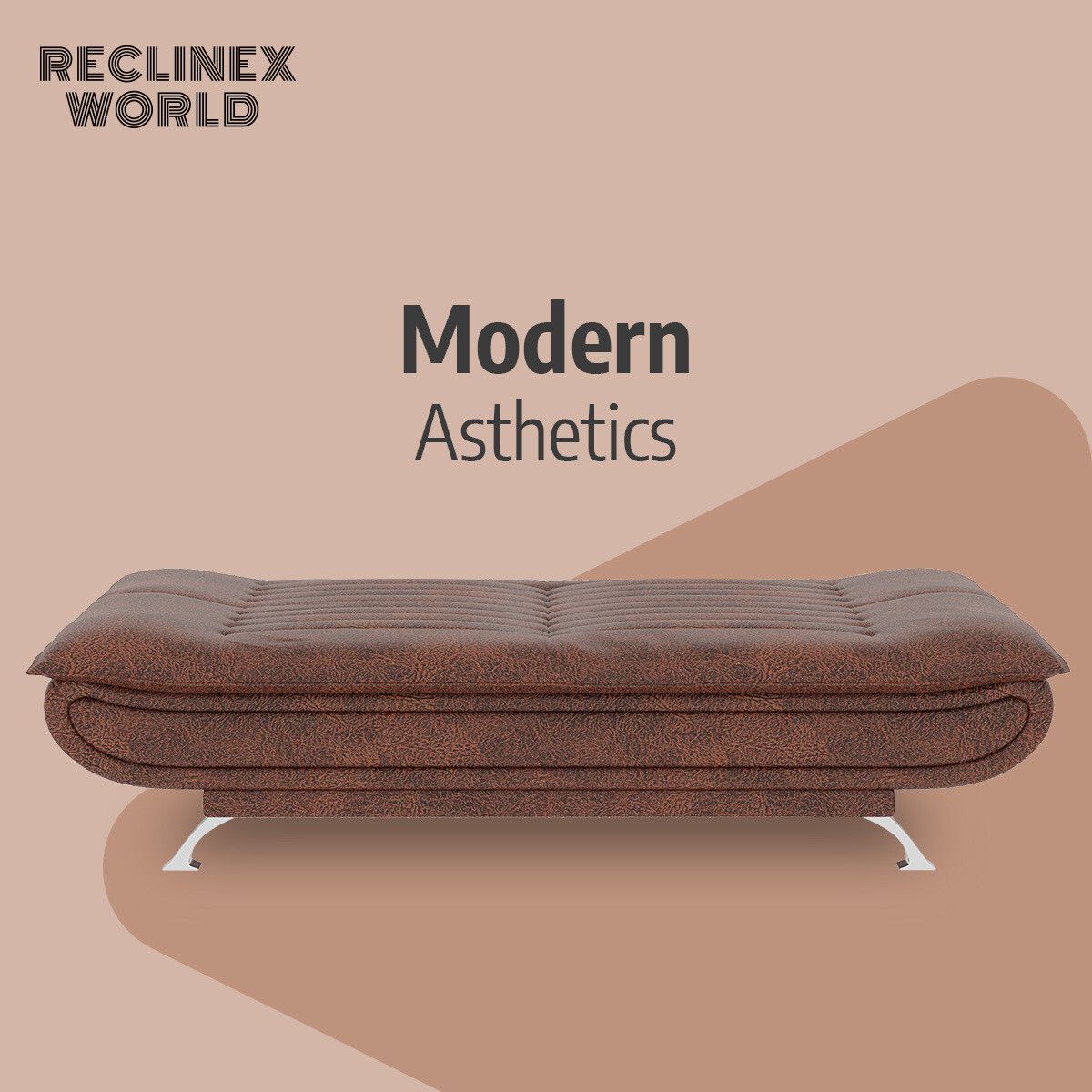 3 Seater Double Solid Wood Fold Out Sofa Cum Bed (Finish Color - Brown Delivery Condition - Pre-assembled)
