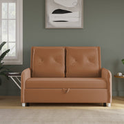 3 Seater Double Solid Wood Pull Out Sofa Cum Bed (Finish Color - BROWN Delivery Condition - DIY(Do-It-Yourself))