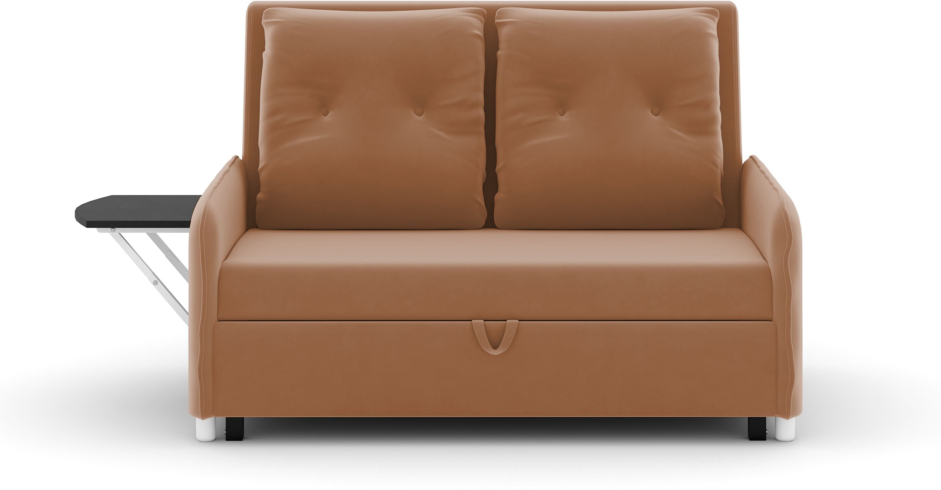 3 Seater Double Solid Wood Pull Out Sofa Cum Bed (Finish Color - BROWN Delivery Condition - DIY(Do-It-Yourself))