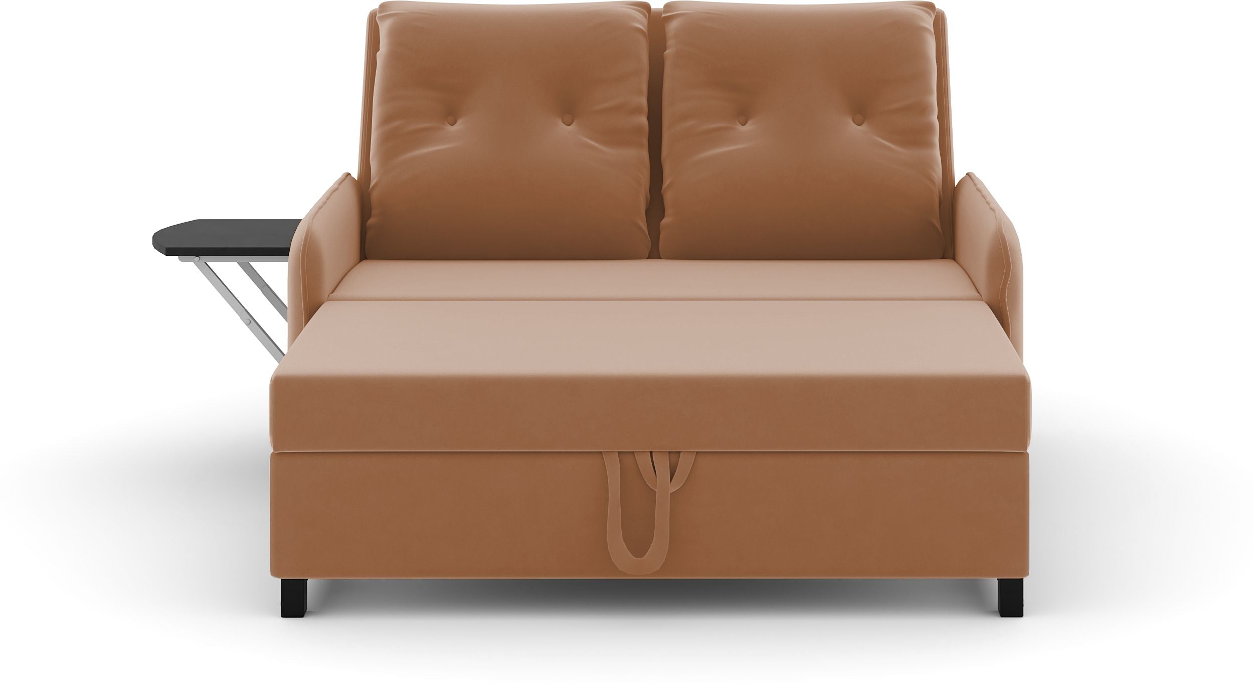3 Seater Double Solid Wood Pull Out Sofa Cum Bed (Finish Color - BROWN Delivery Condition - DIY(Do-It-Yourself))