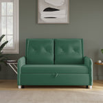 3 Seater Double Solid Wood Pull Out Sofa Cum Bed (Finish Color - GREEN Delivery Condition - DIY(Do-It-Yourself))