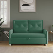 3 Seater Double Solid Wood Pull Out Sofa Cum Bed (Finish Color - GREEN Delivery Condition - DIY(Do-It-Yourself))