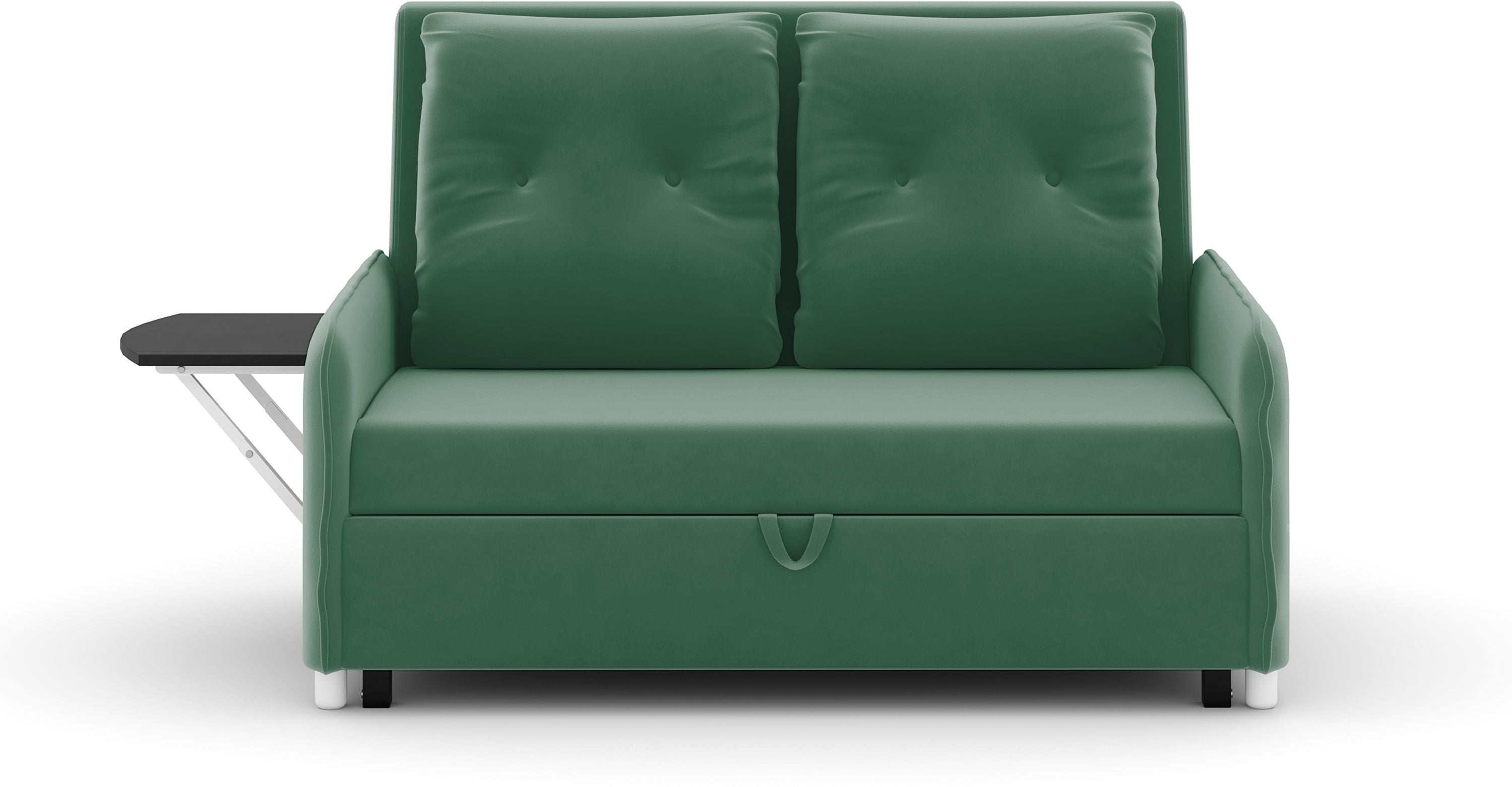 3 Seater Double Solid Wood Pull Out Sofa Cum Bed (Finish Color - GREEN Delivery Condition - DIY(Do-It-Yourself))