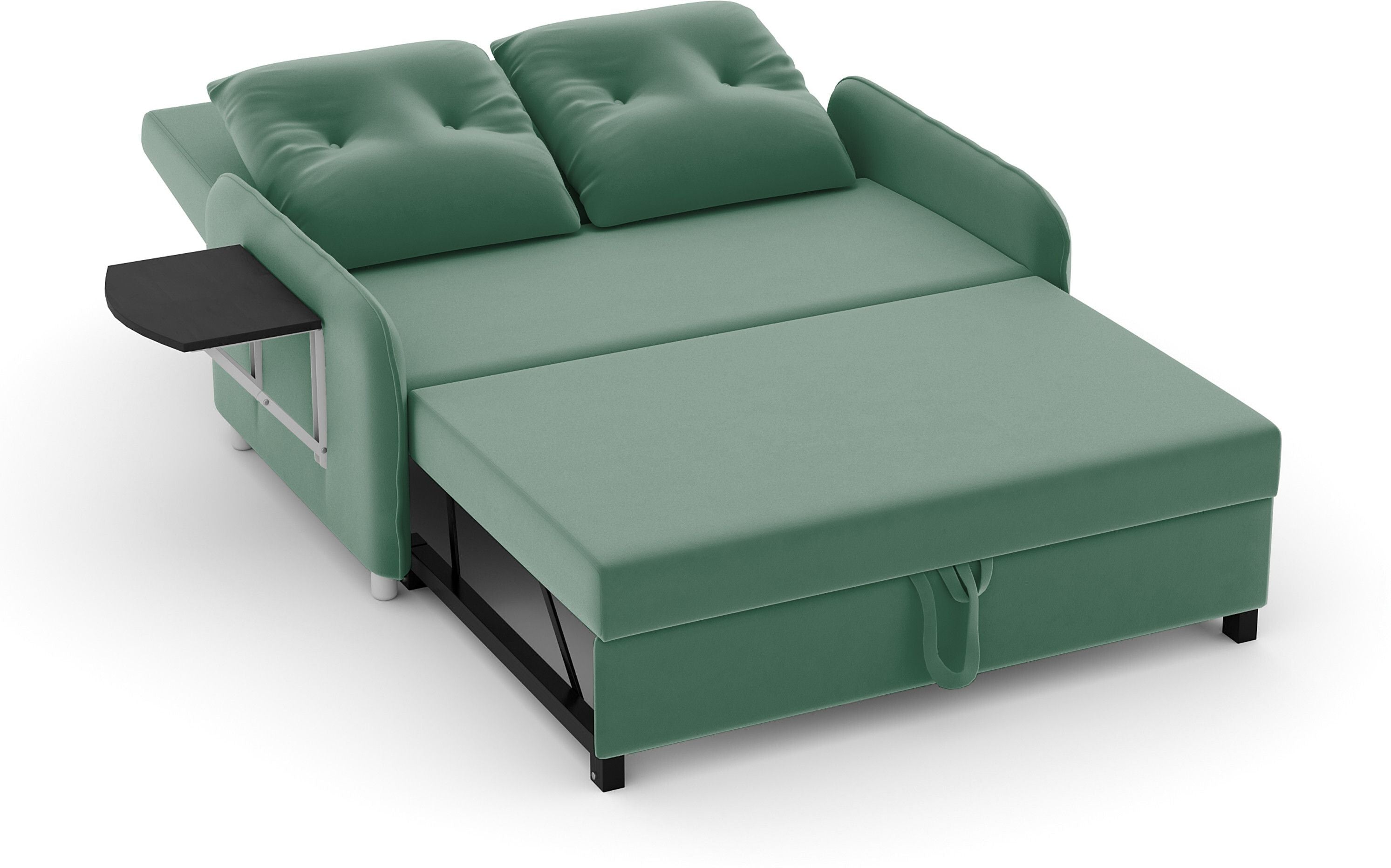 GUCCI MULTI UTILITY SOFA 3 Seater Double Solid Wood Pull Out Sofa Cum Bed (Finish Color - Green Delivery Condition - DIY(Do-It-Yourself))