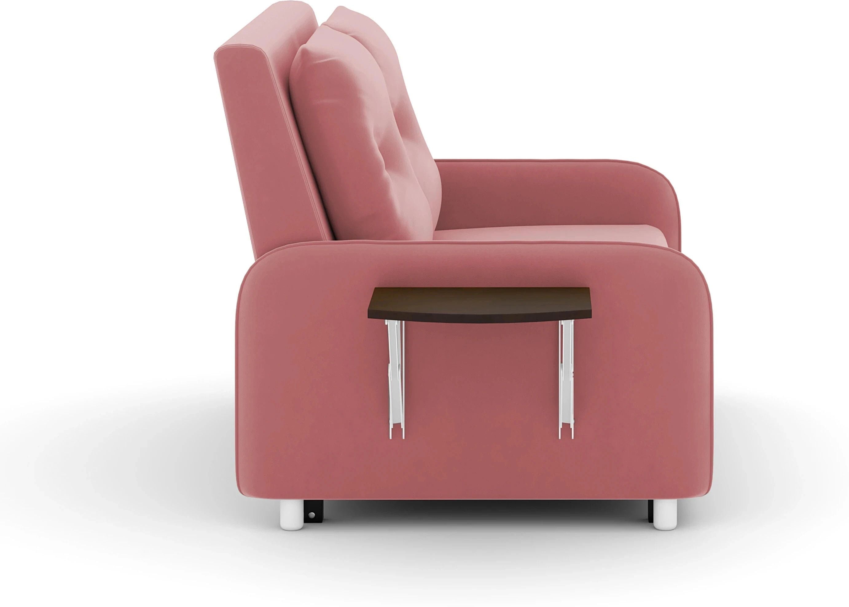 MULTI UTILITY SOFA 3 Seater Double Solid Wood Pull Out Sofa Cum Bed (Finish Color - Pink Delivery Condition - DIY(Do-It-Yourself))