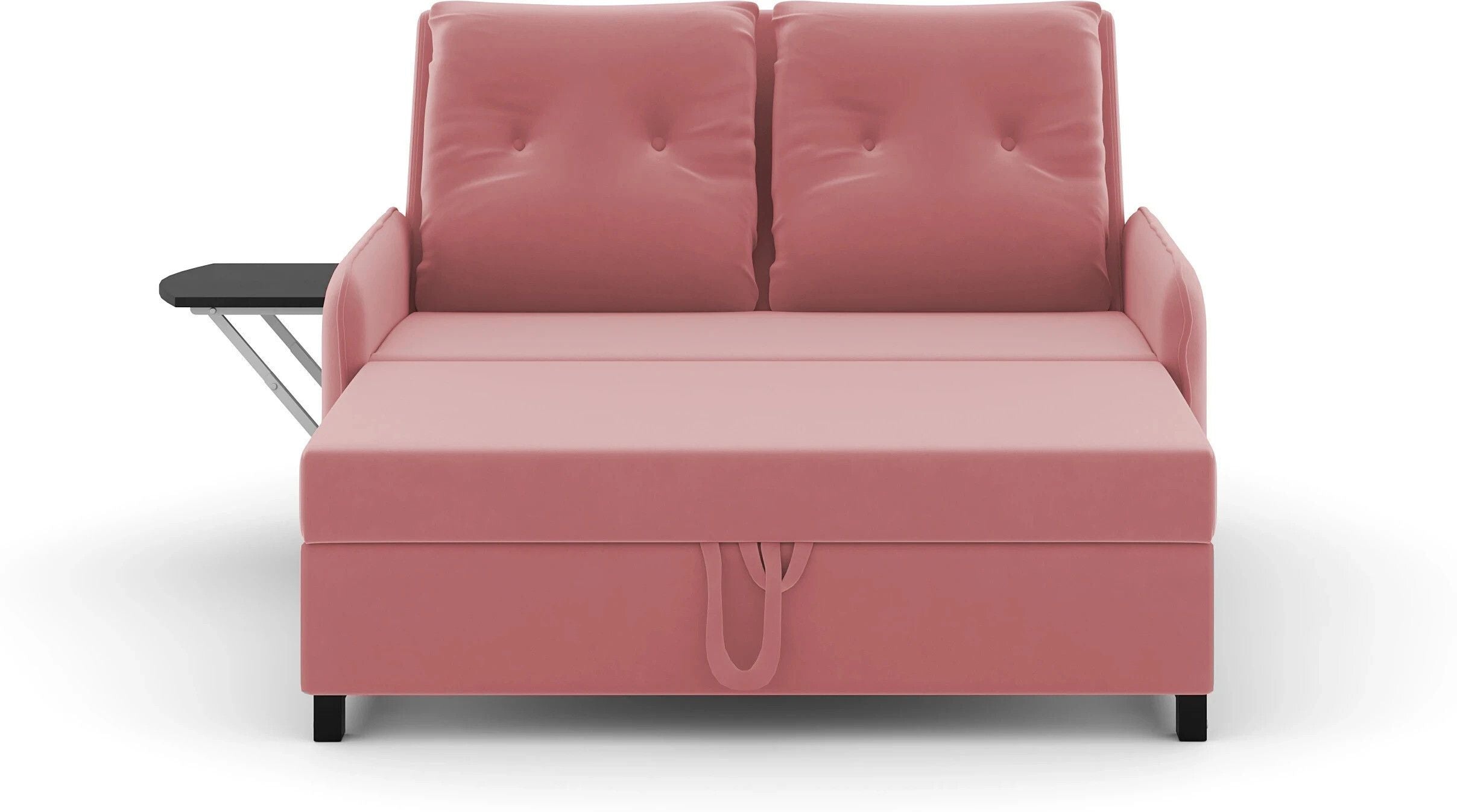 MULTI UTILITY SOFA 3 Seater Double Solid Wood Pull Out Sofa Cum Bed (Finish Color - Pink Delivery Condition - DIY(Do-It-Yourself))