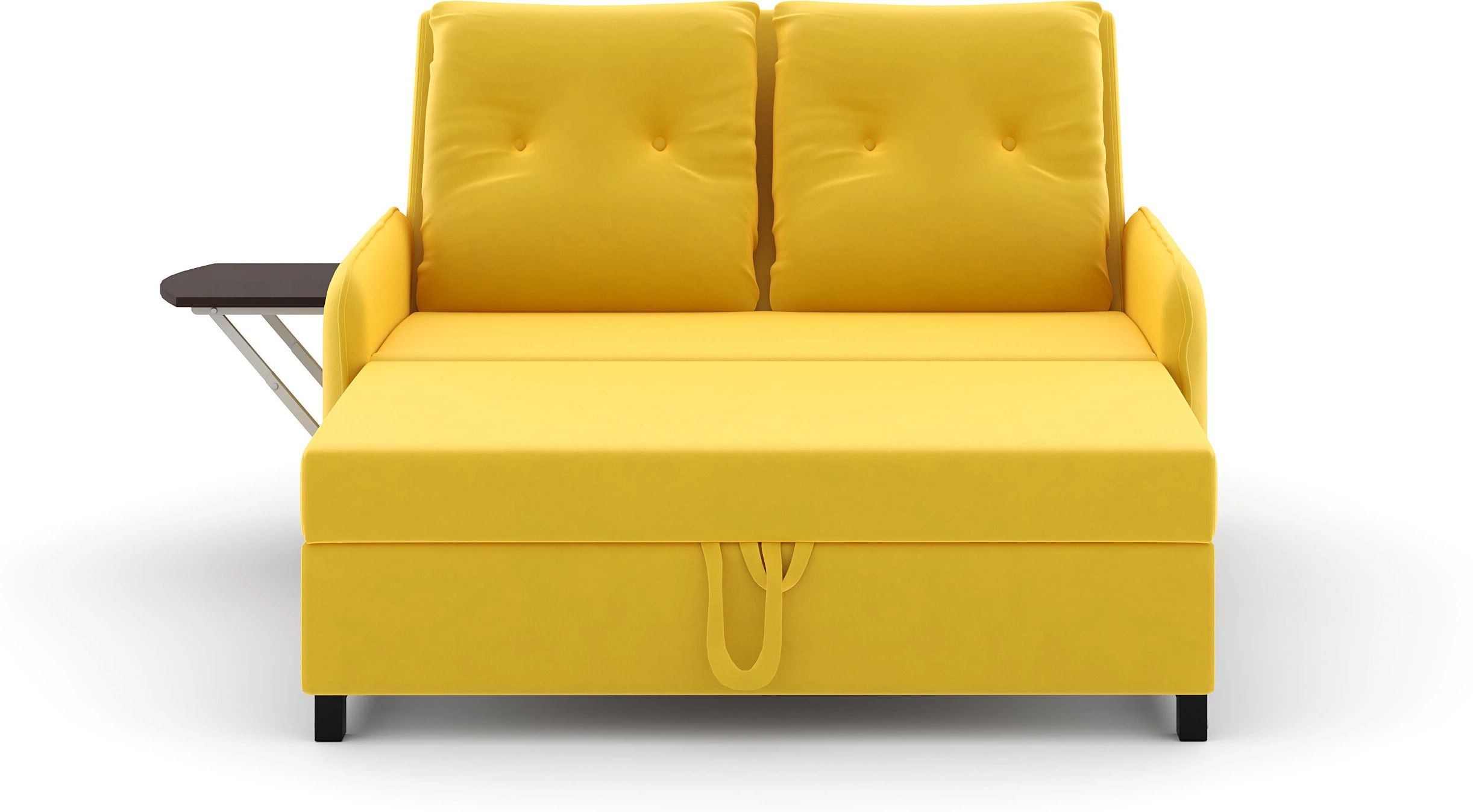 MULTI UTILITY SOFA 3 Seater Double Solid Wood Pull Out Sofa Cum Bed (Finish Color - Yellow Delivery Condition - DIY(Do-It-Yourself))