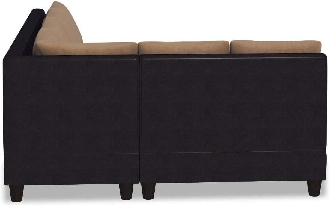 WESTIDO Sophia Fabric 6 Seater  Sofa (Finish Color - Brown Cream, DIY(Do-It-Yourself))
