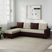 WESTIDO Fabric 5 Seater  Sofa (Finish Color - Cream Brown, DIY(Do-It-Yourself))