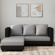 WESTIDO Gundoldo Fabric 5 Seater  Sofa (Finish Color - Grey Black, DIY(Do-It-Yourself))