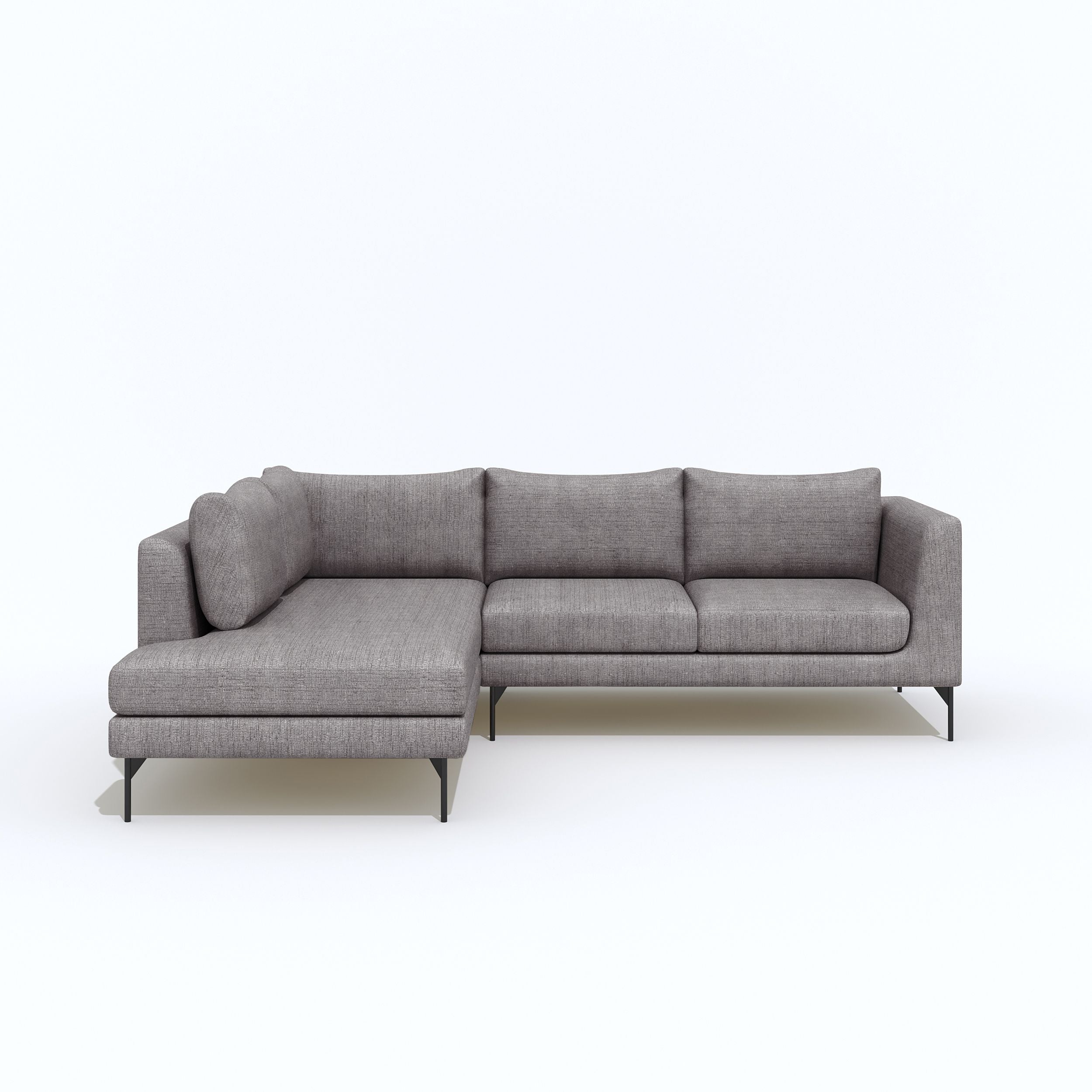 WESTIDO Pan Emirates Fabric 6 Seater  Sofa (Finish Color - Asg Grey, DIY(Do-It-Yourself))