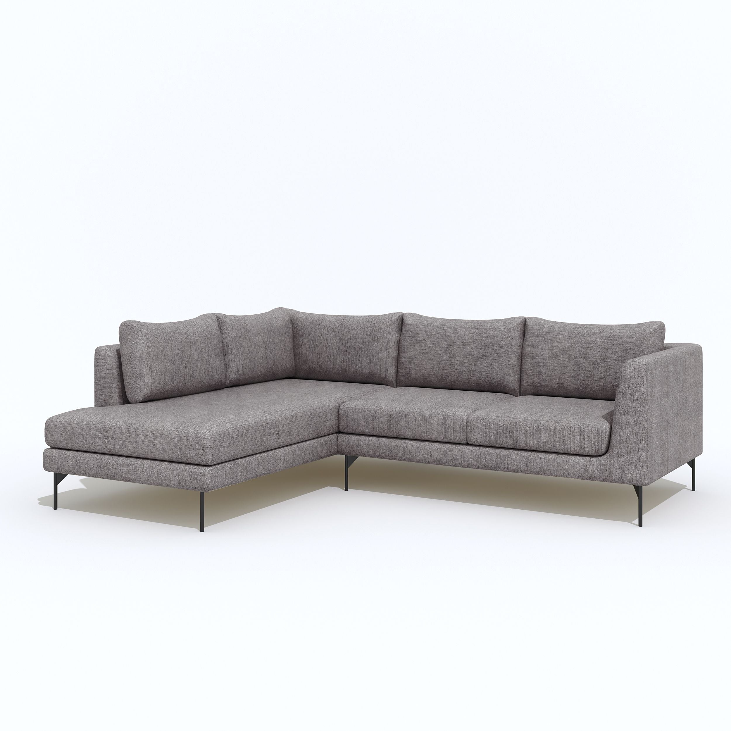 WESTIDO Pan Emirates Fabric 6 Seater  Sofa (Finish Color - Asg Grey, DIY(Do-It-Yourself))