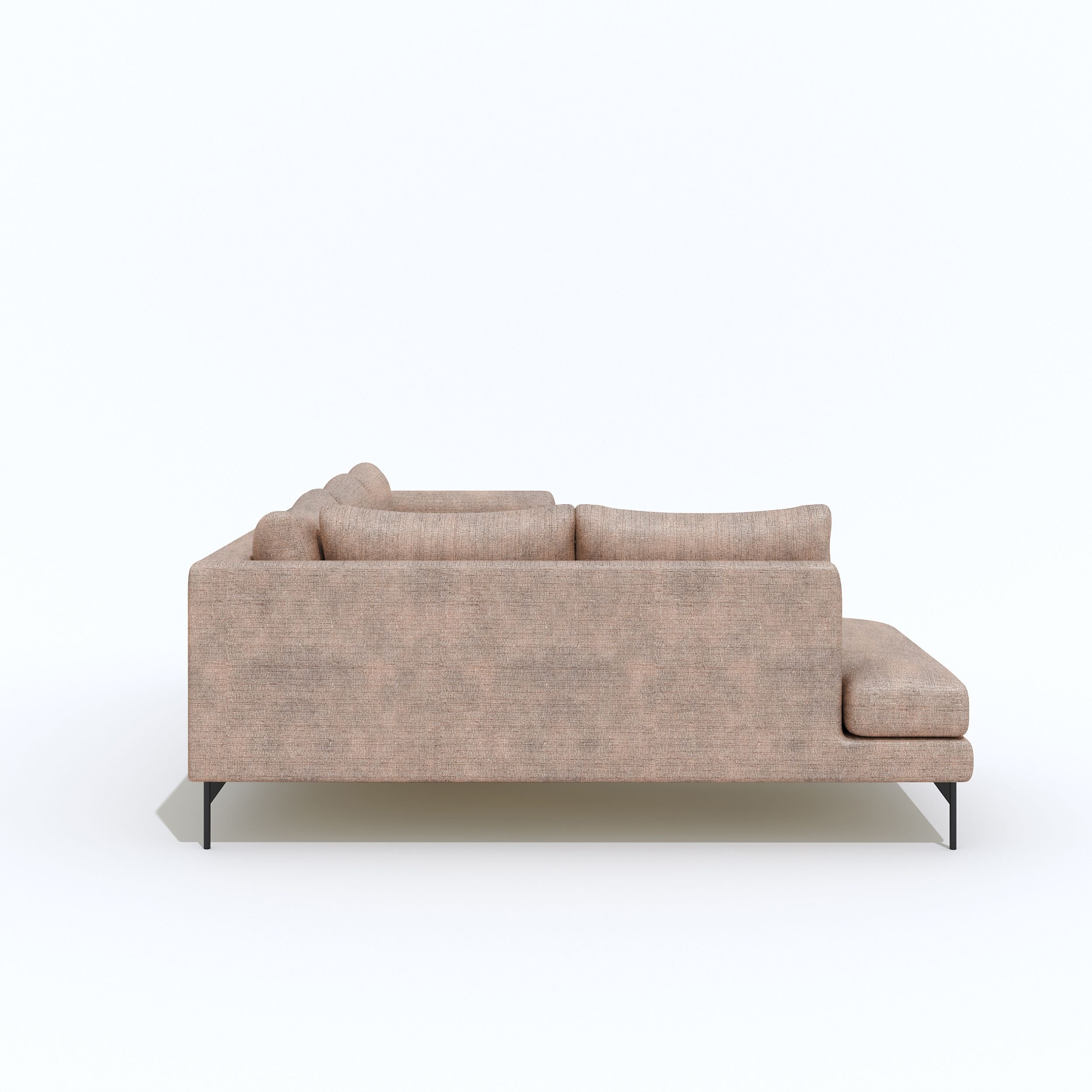 WESTIDO Pan Emirates Fabric 6 Seater  Sofa (Finish Color - Beige, DIY(Do-It-Yourself))