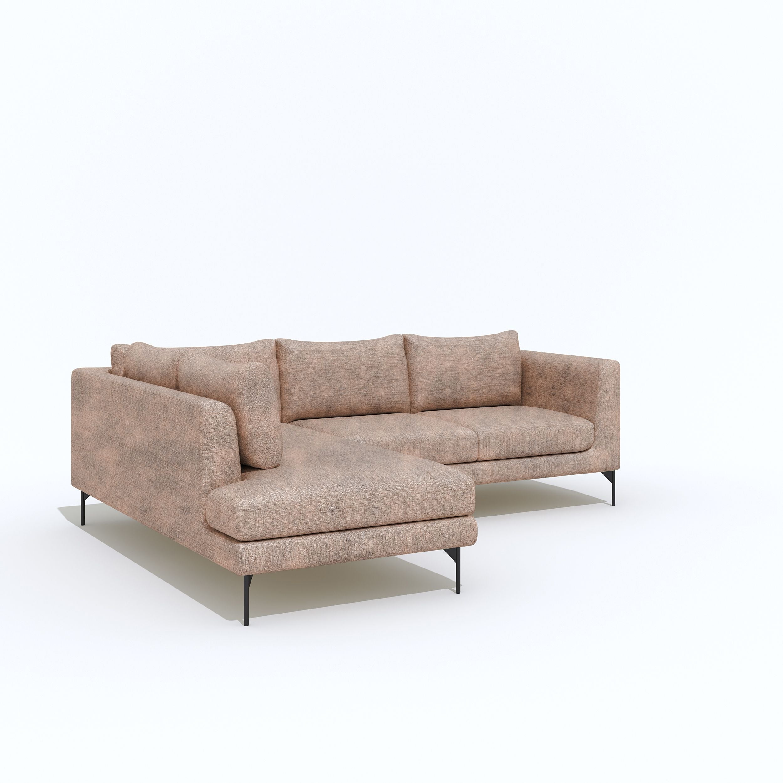 WESTIDO Pan Emirates Fabric 6 Seater  Sofa (Finish Color - Beige, DIY(Do-It-Yourself))