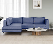 WESTIDO Pan Emirates Fabric 6 Seater  Sofa (Finish Color - Blue, DIY(Do-It-Yourself))