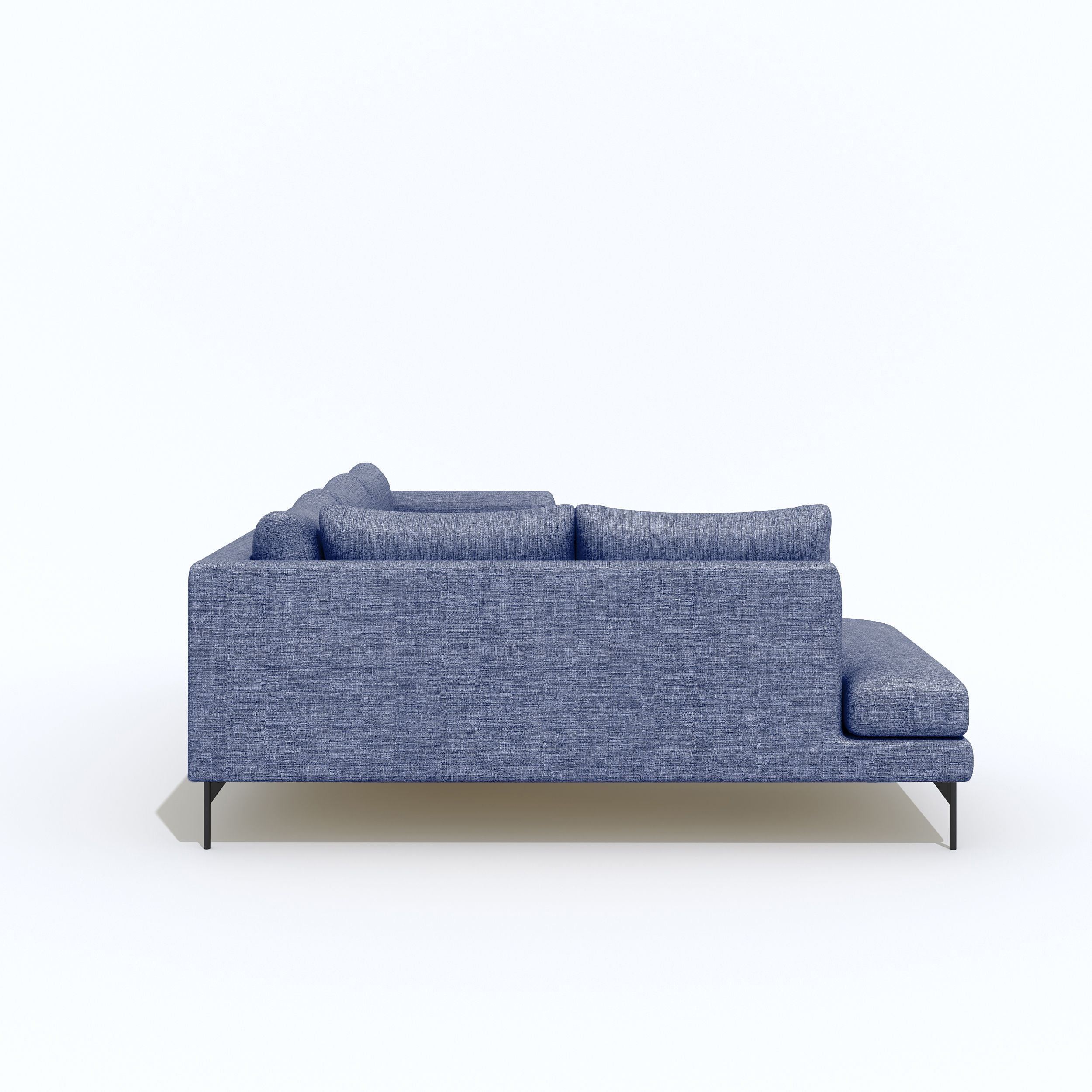 WESTIDO Pan Emirates Fabric 6 Seater  Sofa (Finish Color - Blue, DIY(Do-It-Yourself))