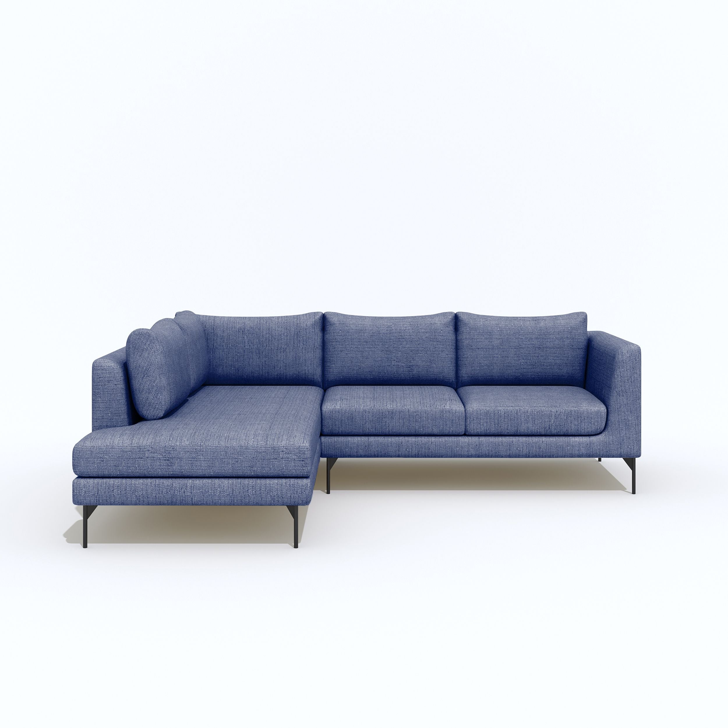 WESTIDO Pan Emirates Fabric 6 Seater  Sofa (Finish Color - Blue, DIY(Do-It-Yourself))