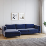 WESTIDO Fabric 6 Seater  Sofa (Finish Color - BLUE, DIY(Do-It-Yourself))