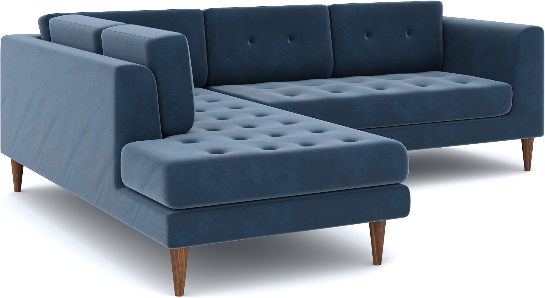WESTIDO Fabric 6 Seater  Sofa (Finish Color - BLUE, DIY(Do-It-Yourself))