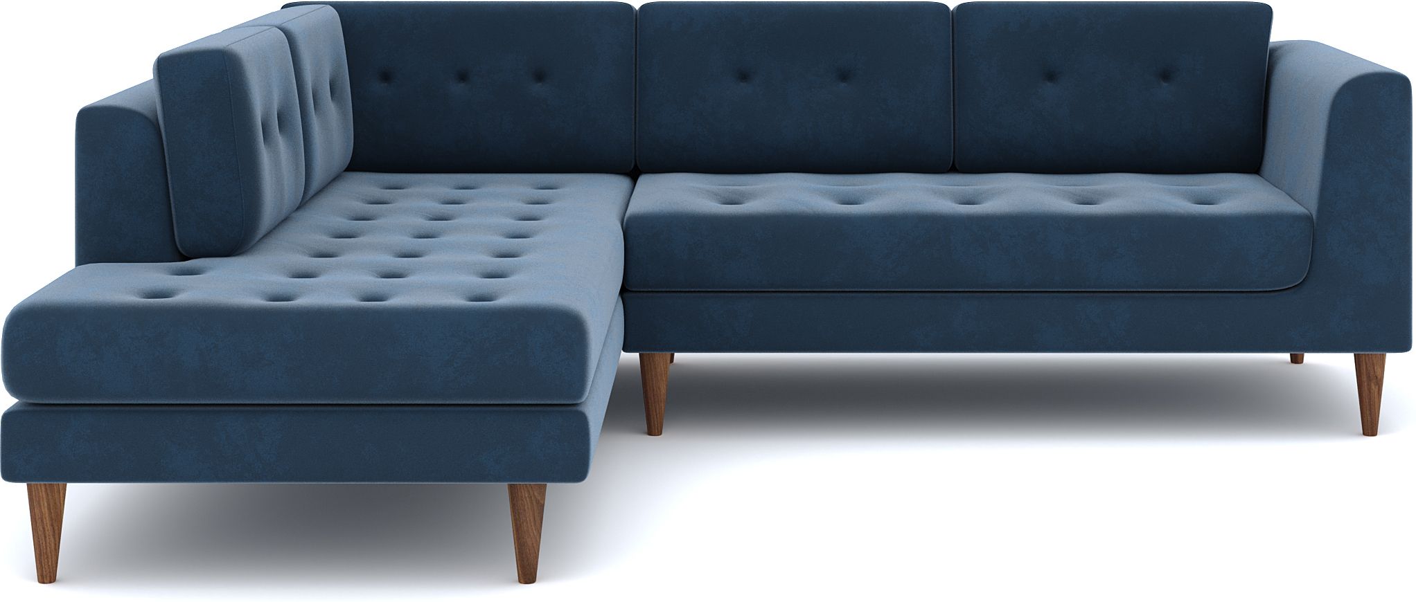 WESTIDO Fabric 6 Seater  Sofa (Finish Color - BLUE, DIY(Do-It-Yourself))