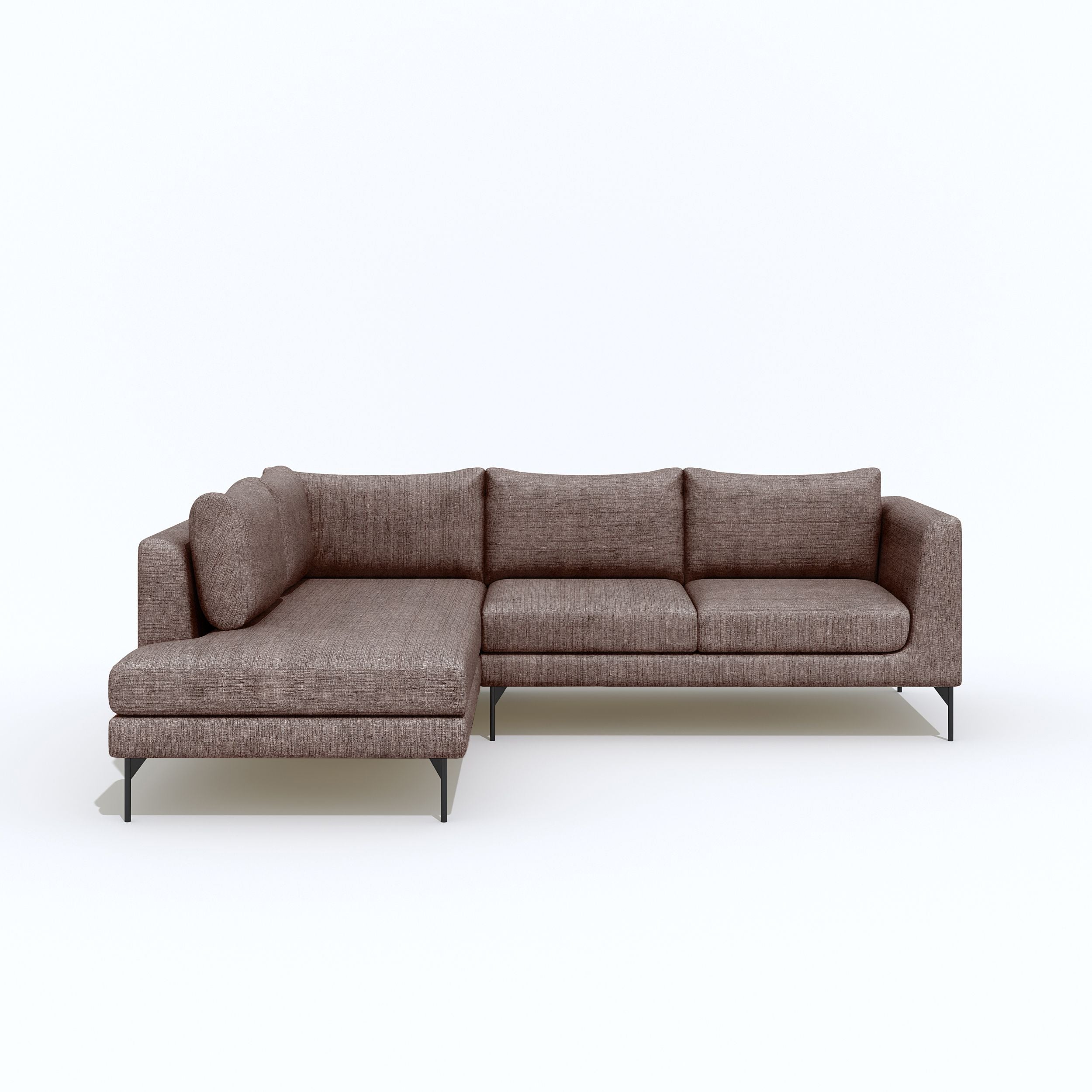 WESTIDO Pan Emirates Fabric 6 Seater  Sofa (Finish Color - Brown, DIY(Do-It-Yourself))