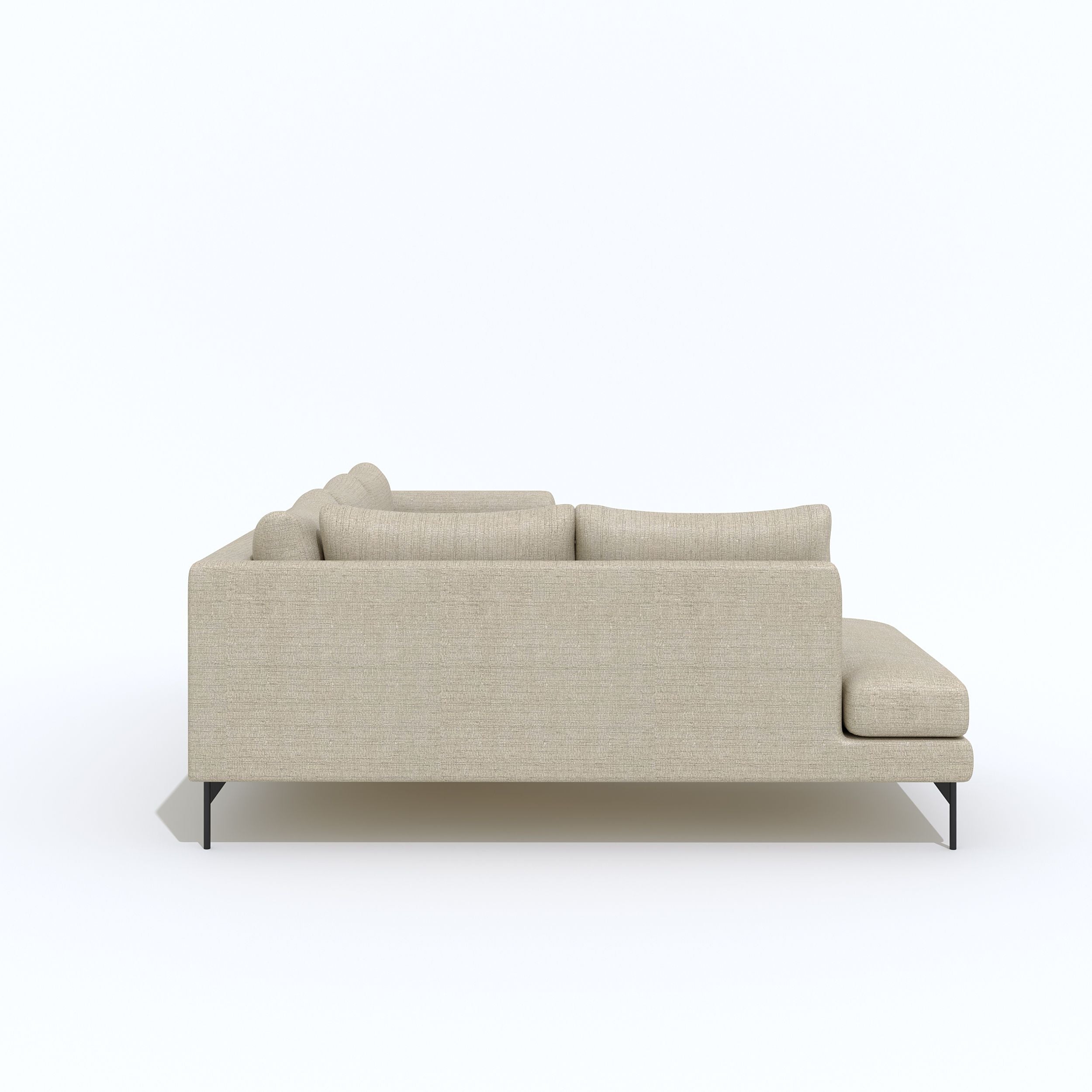 Westido Modern 3 + 1 + 1 Sofa (Cream Brown)