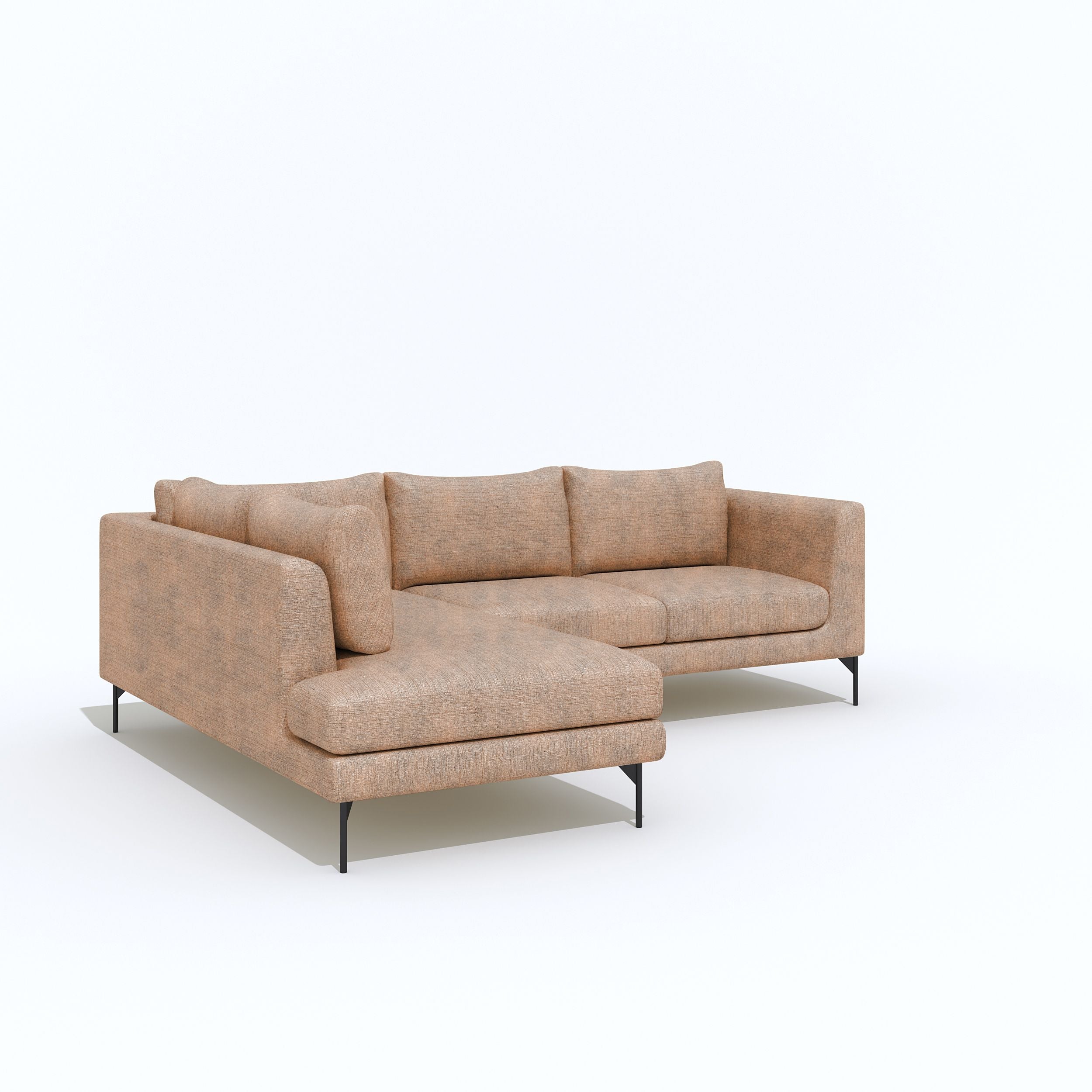 WESTIDO Pan Emirates Fabric 6 Seater  Sofa (Finish Color - Cream, DIY(Do-It-Yourself))