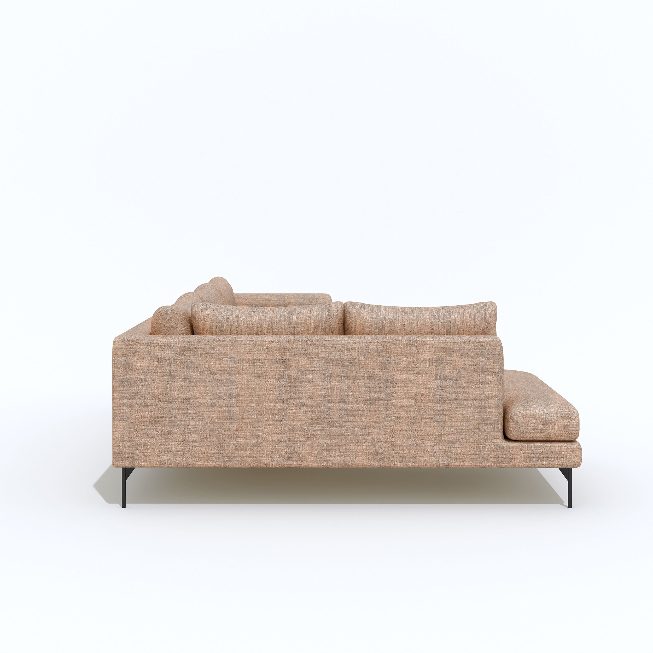 WESTIDO Pan Emirates Fabric 6 Seater  Sofa (Finish Color - Cream, DIY(Do-It-Yourself))