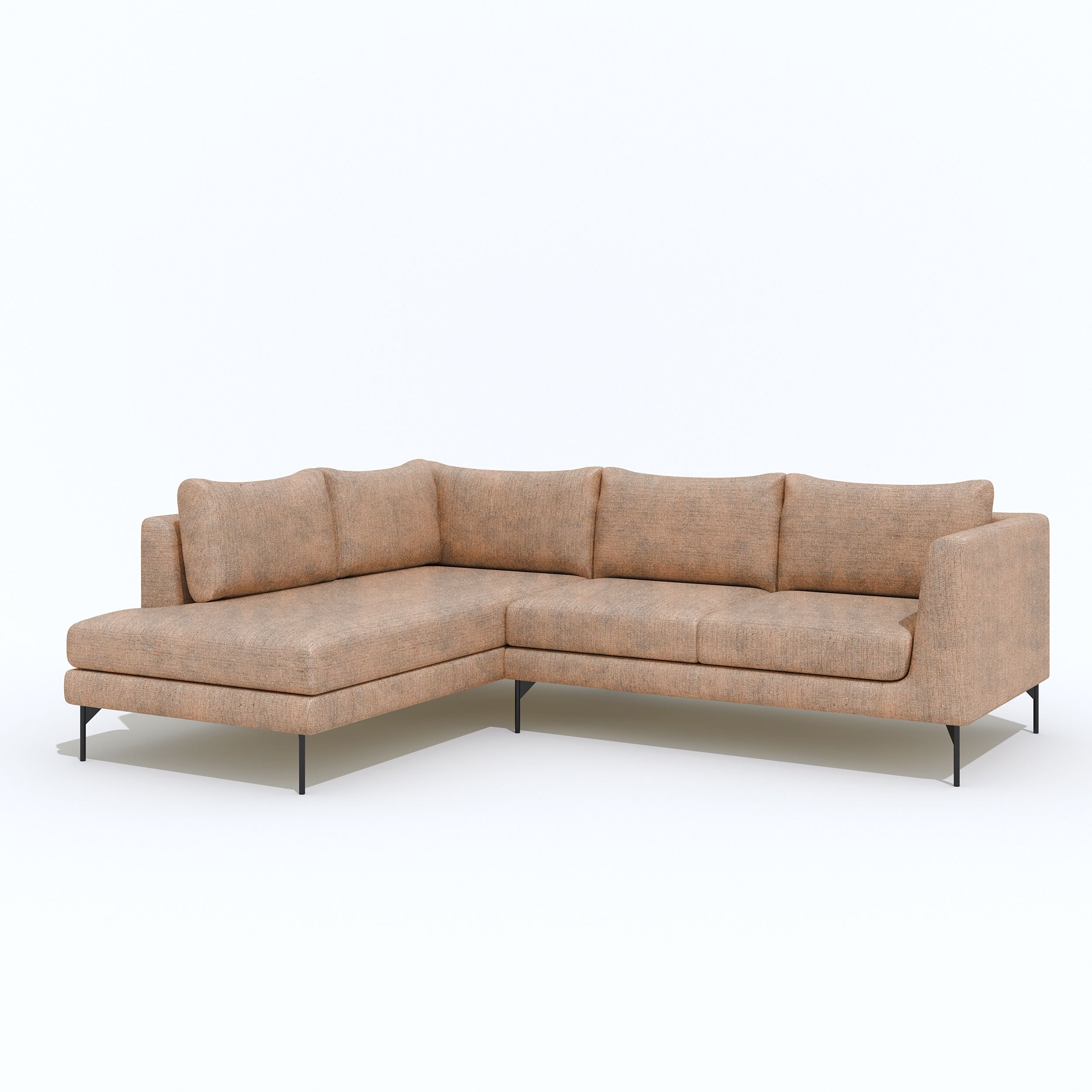 WESTIDO Pan Emirates Fabric 6 Seater  Sofa (Finish Color - Cream, DIY(Do-It-Yourself))
