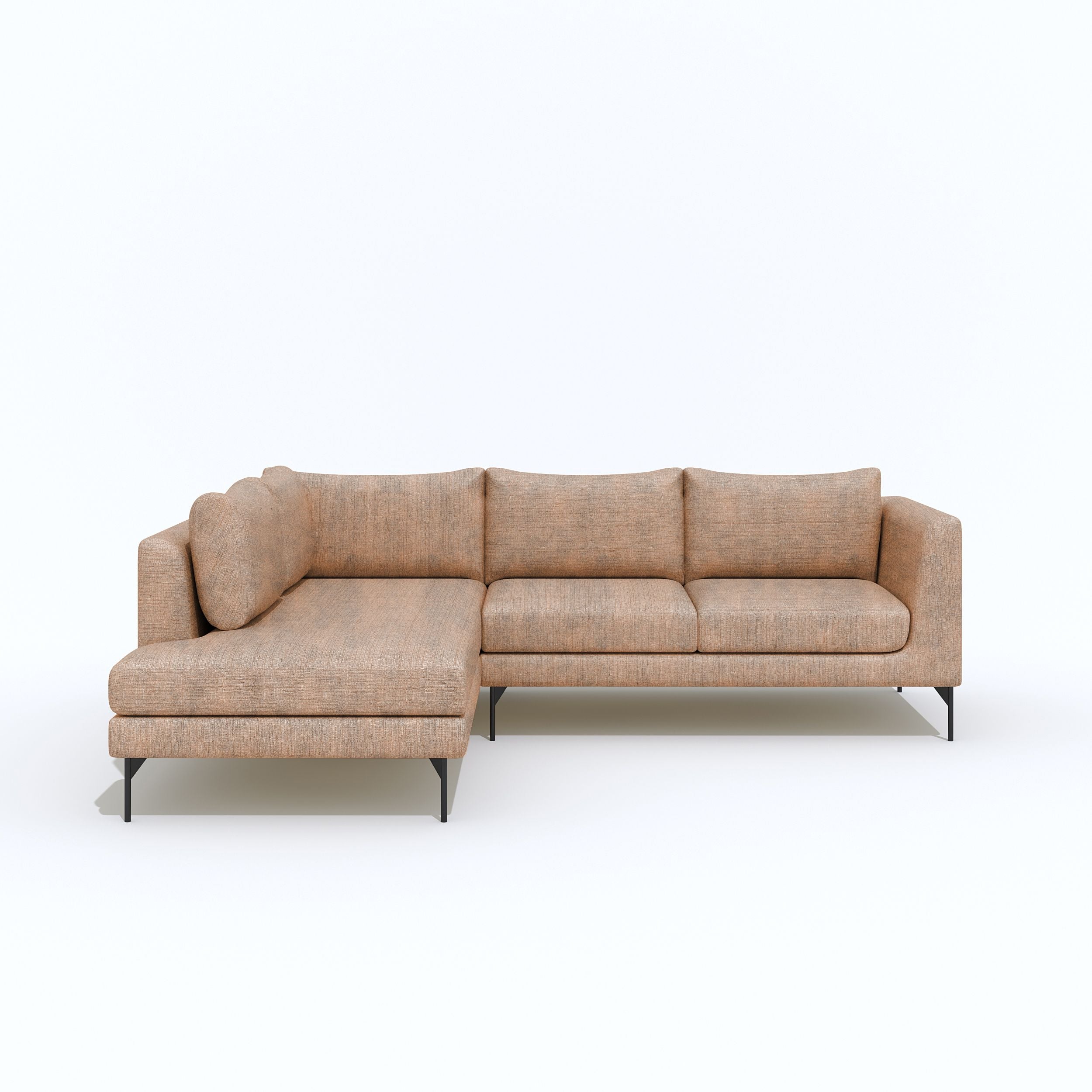 WESTIDO Pan Emirates Fabric 6 Seater  Sofa (Finish Color - Cream, DIY(Do-It-Yourself))