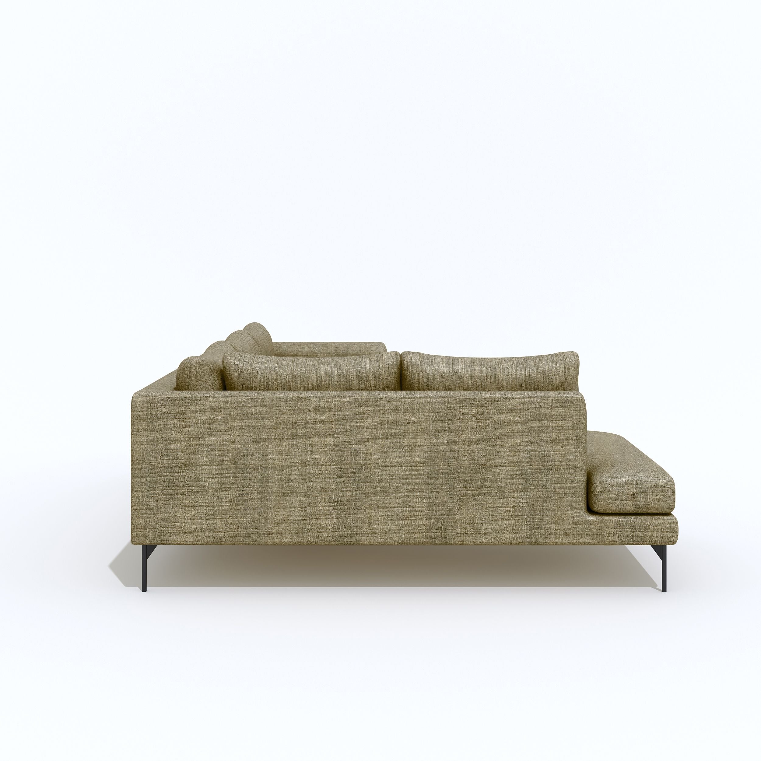 WESTIDO Pan Emirates Fabric 6 Seater  Sofa (Finish Color - Green, DIY(Do-It-Yourself))