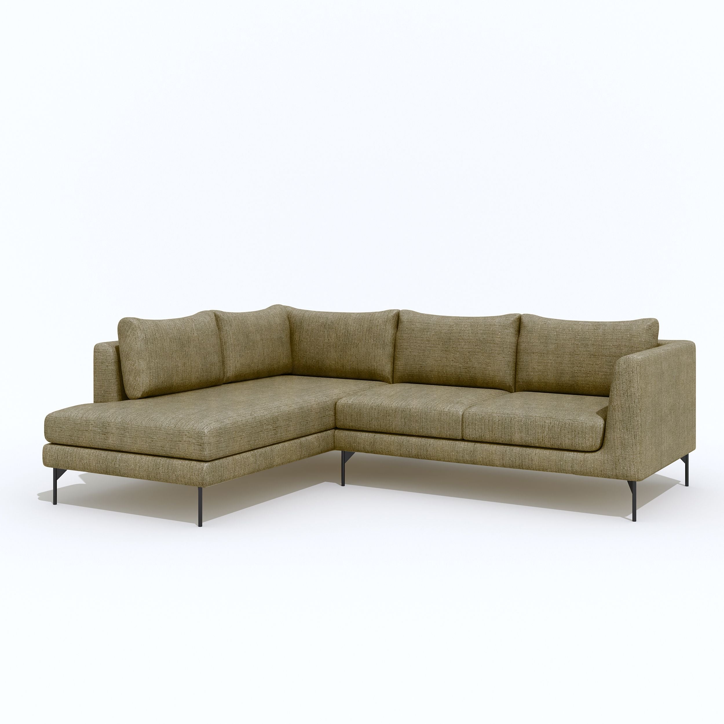 WESTIDO Pan Emirates Fabric 6 Seater  Sofa (Finish Color - Green, DIY(Do-It-Yourself))