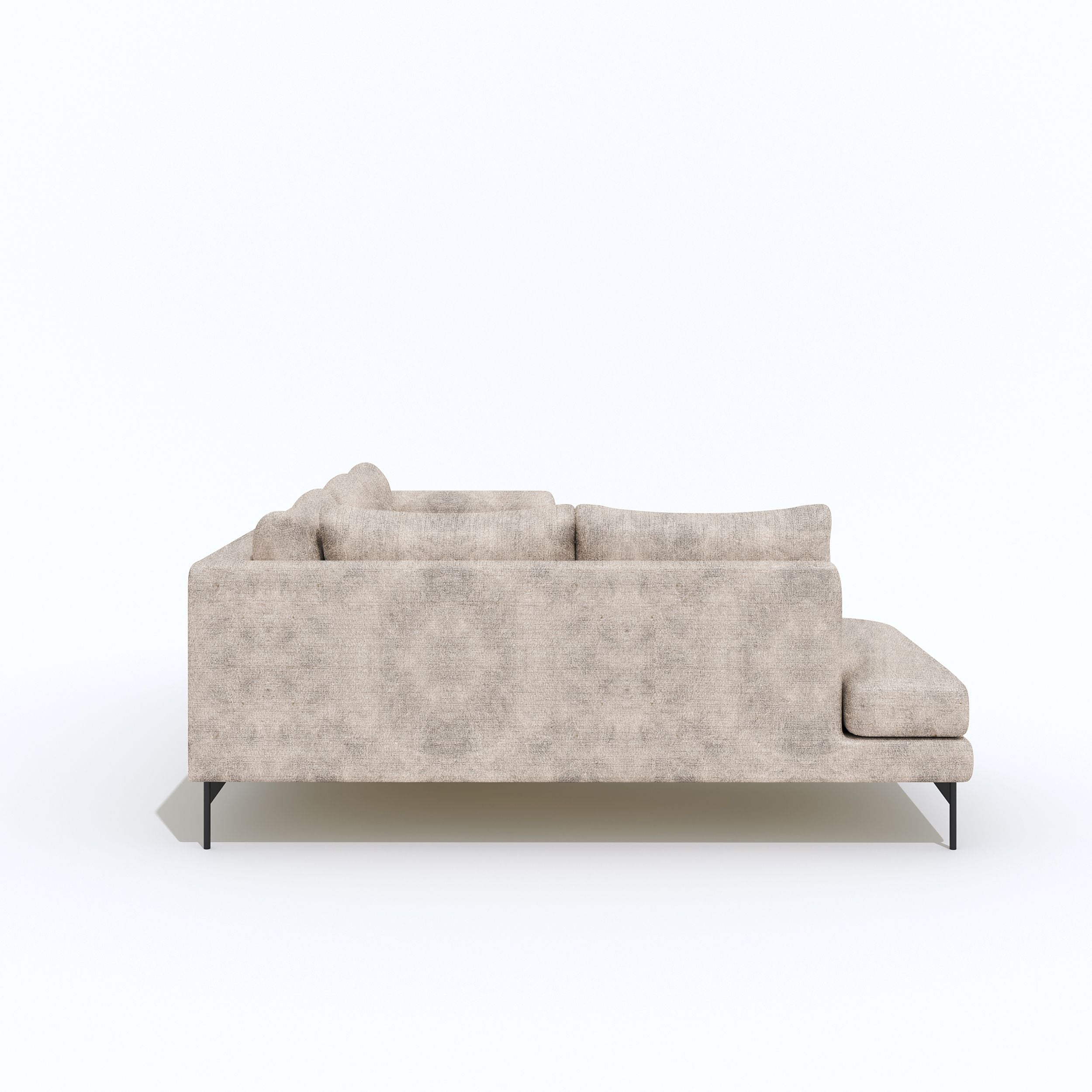 WESTIDO Pan Emirates Fabric 6 Seater  Sofa (Finish Color - Light Beige, DIY(Do-It-Yourself))