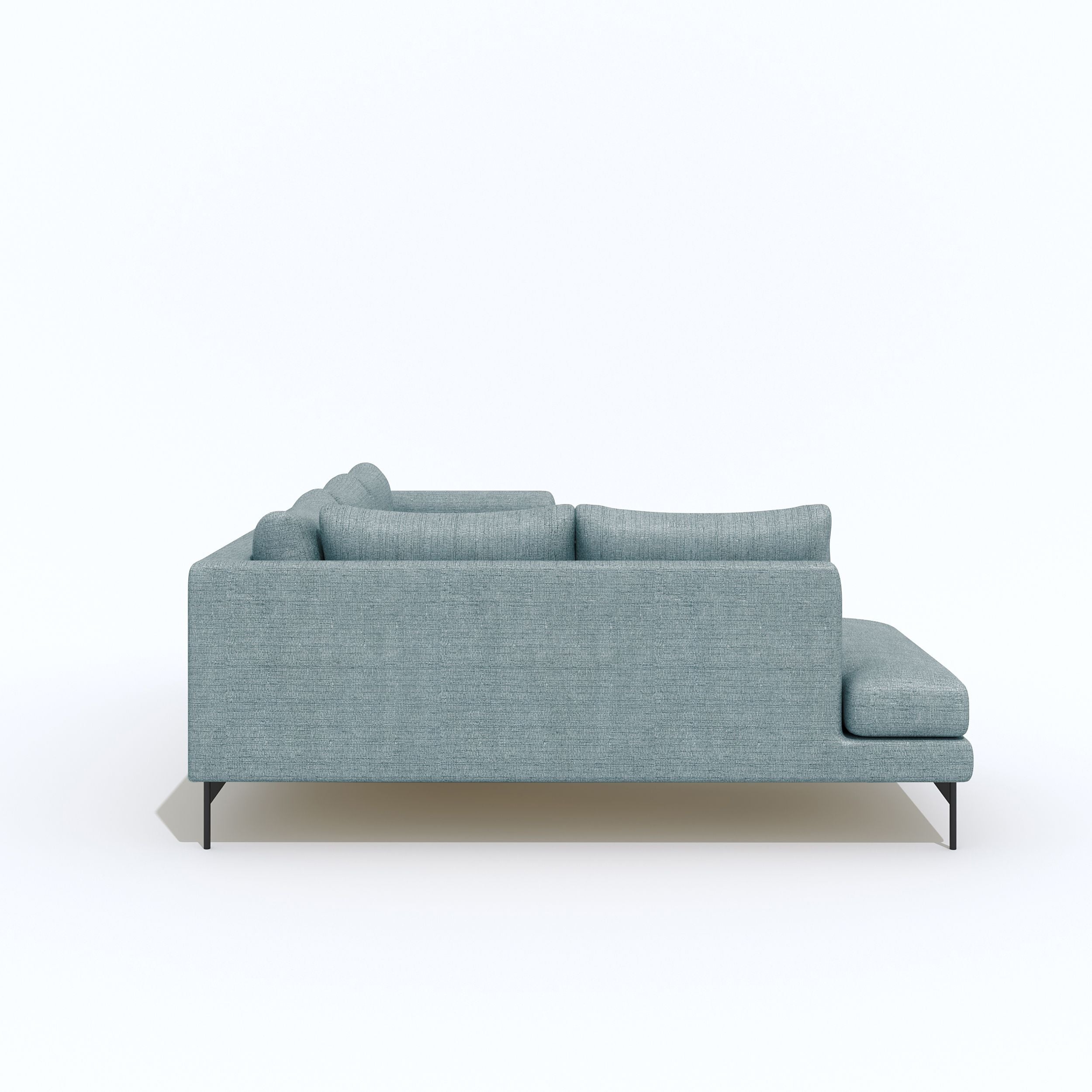 WESTIDO Pan Emirates Fabric 6 Seater  Sofa (Finish Color - Light Blue, DIY(Do-It-Yourself))