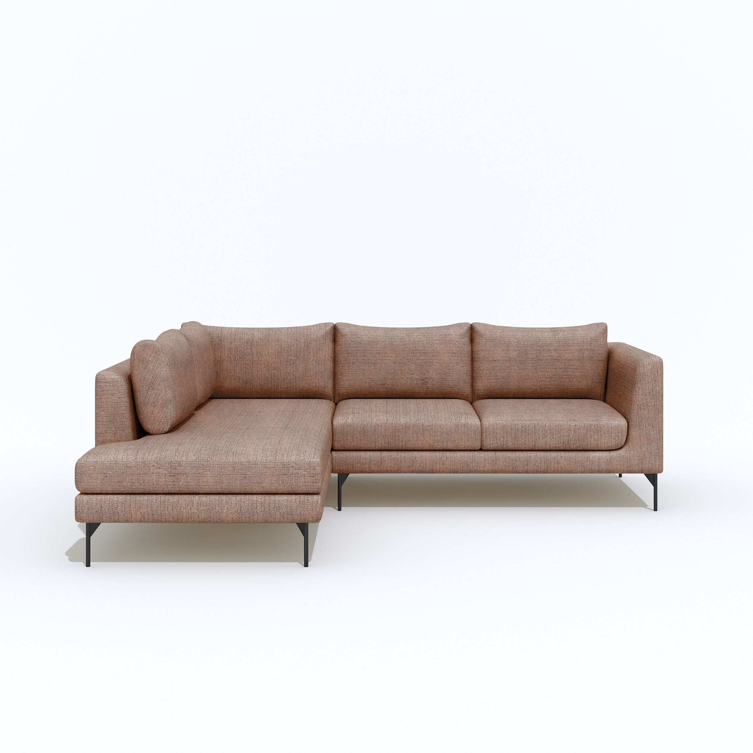 WESTIDO Pan Emirates Fabric 6 Seater  Sofa (Finish Color - Light Brown, DIY(Do-It-Yourself))