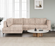 WESTIDO Pan Emirates Fabric 6 Seater  Sofa (Finish Color - Light Cream, DIY(Do-It-Yourself))