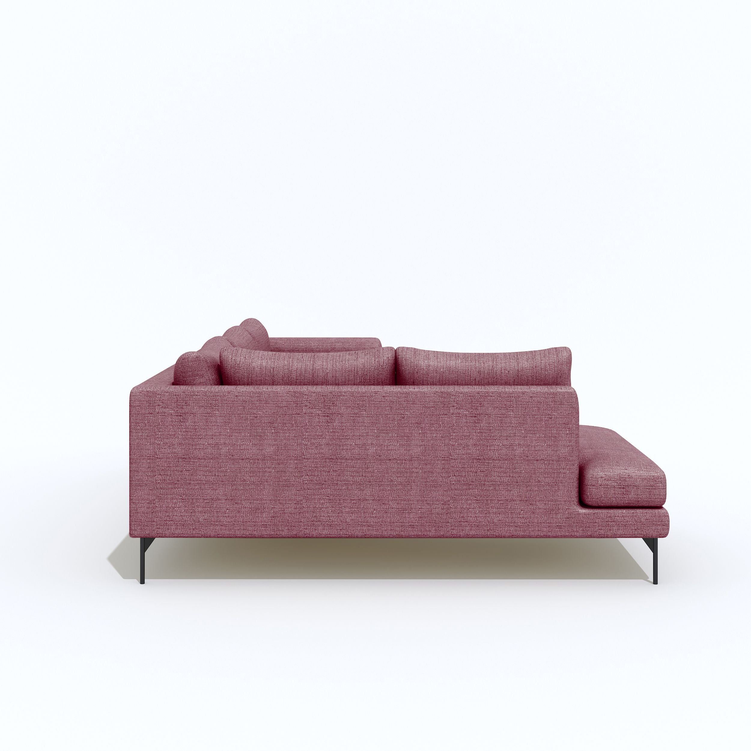 WESTIDO Pan Emirates Fabric 6 Seater  Sofa (Finish Color - Maroon, DIY(Do-It-Yourself))