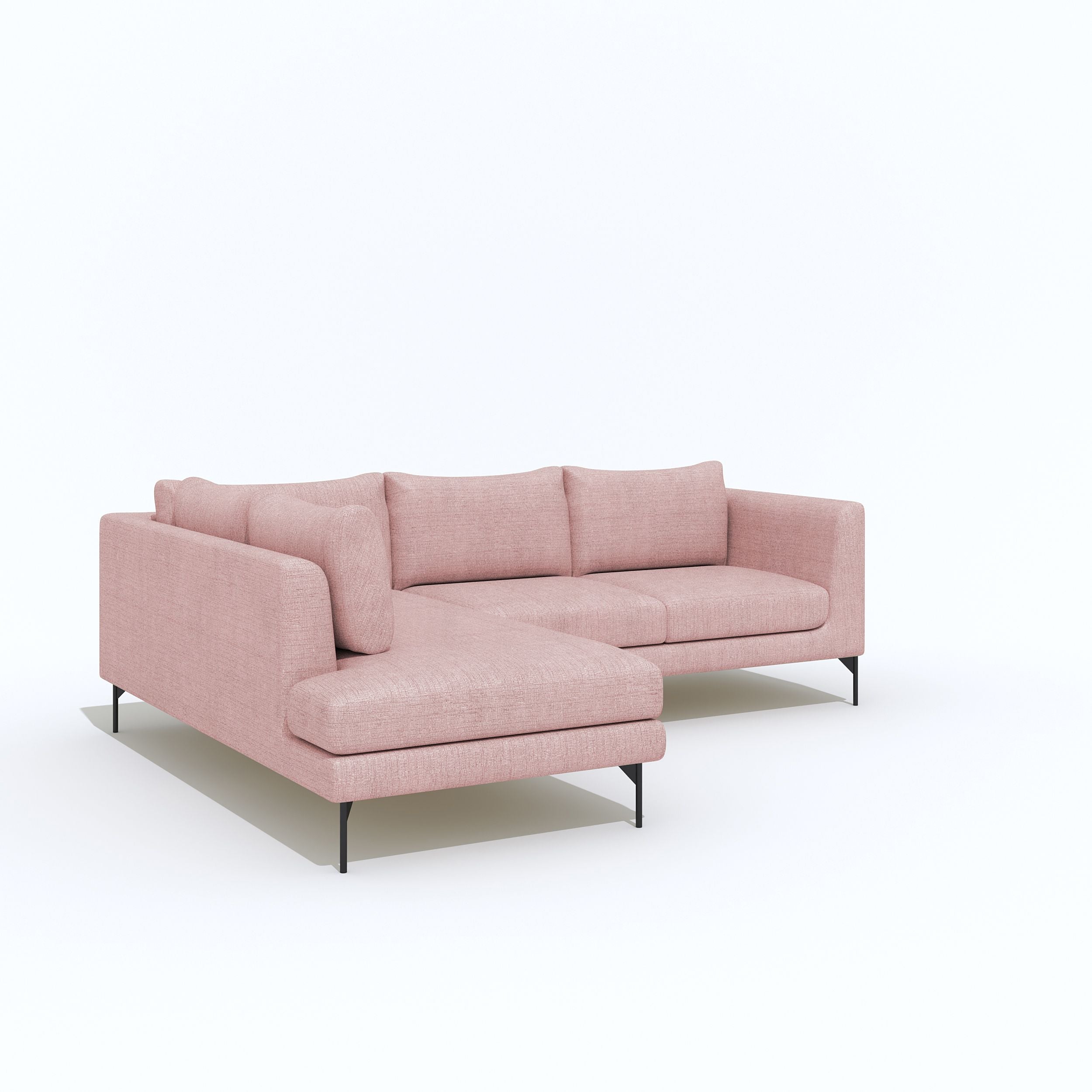 WESTIDO Pan Emirates Fabric 6 Seater  Sofa (Finish Color - Pink, DIY(Do-It-Yourself))