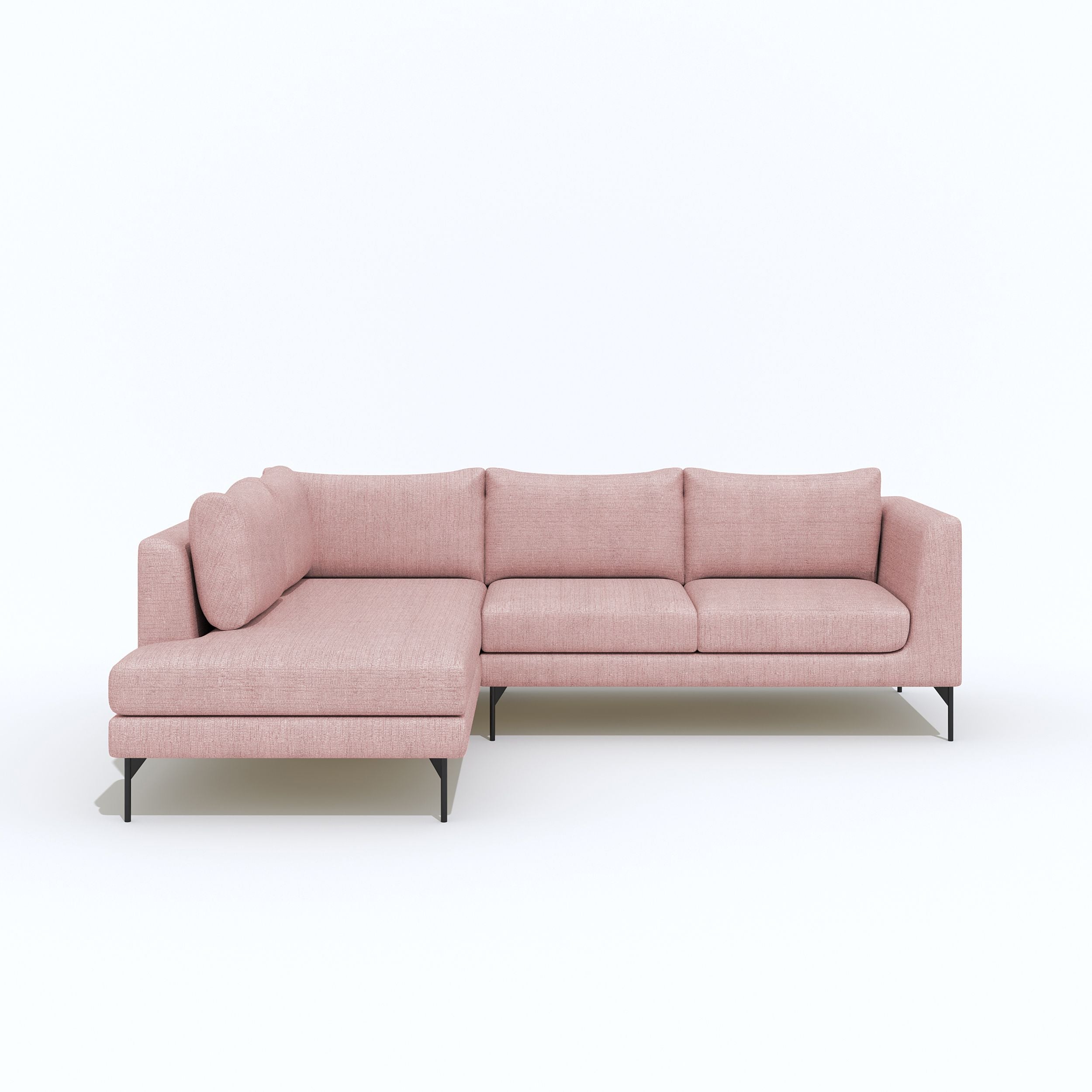 WESTIDO Pan Emirates Fabric 6 Seater  Sofa (Finish Color - Pink, DIY(Do-It-Yourself))
