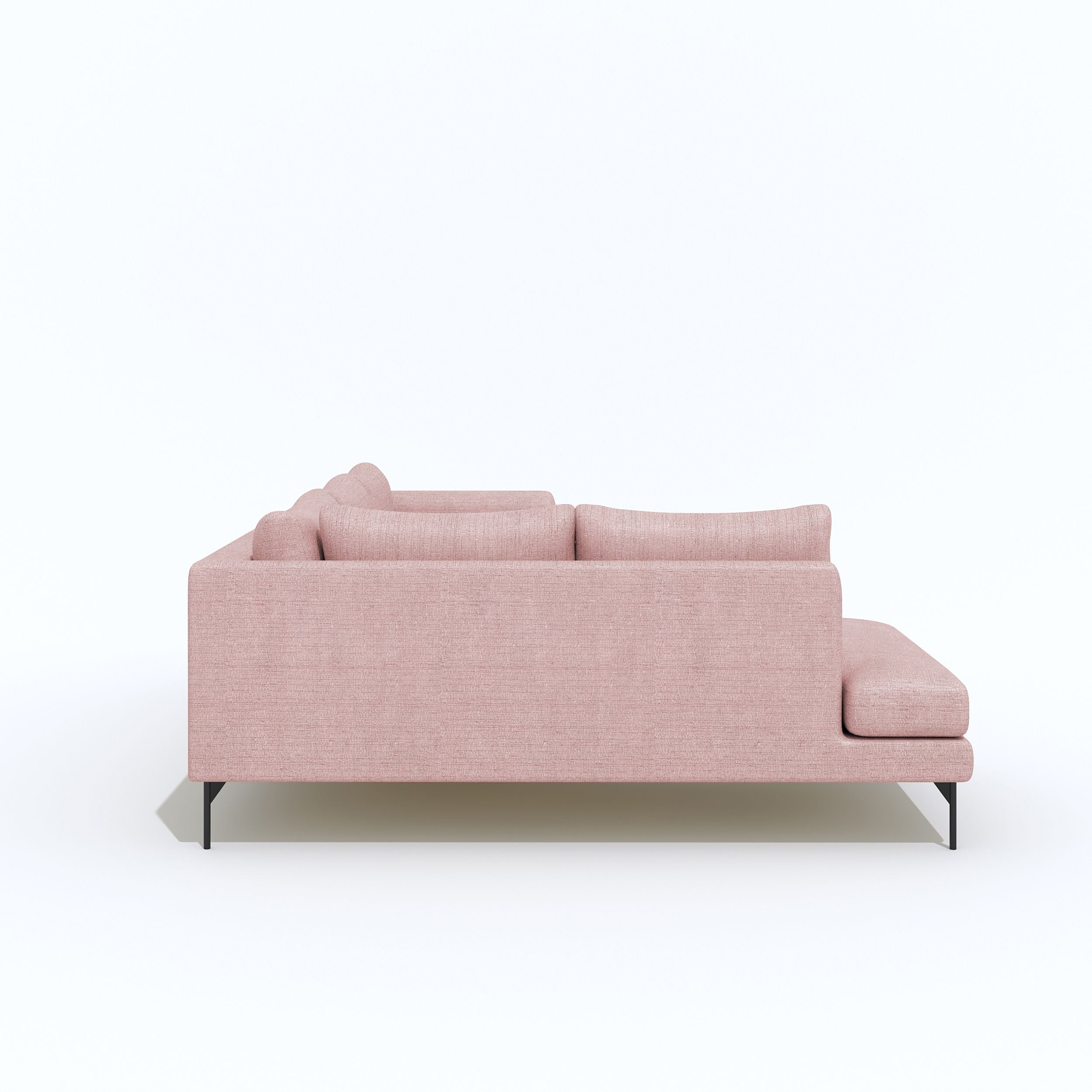 WESTIDO Pan Emirates Fabric 6 Seater  Sofa (Finish Color - Pink, DIY(Do-It-Yourself))