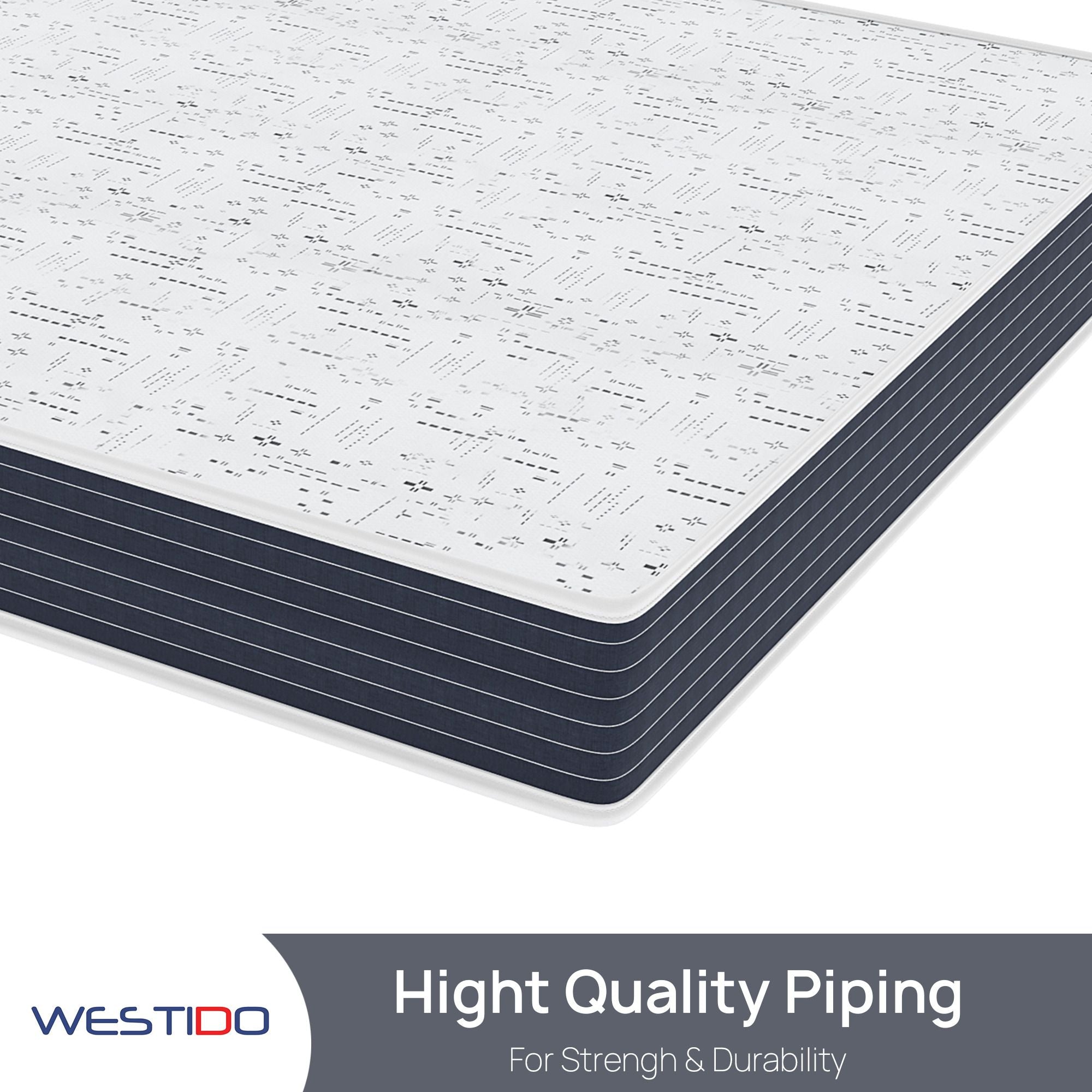 WESTIDO SteadySupport 10 inch King High Resilience (HR) Foam Mattress (L x W: 75 inch x 72 inch)