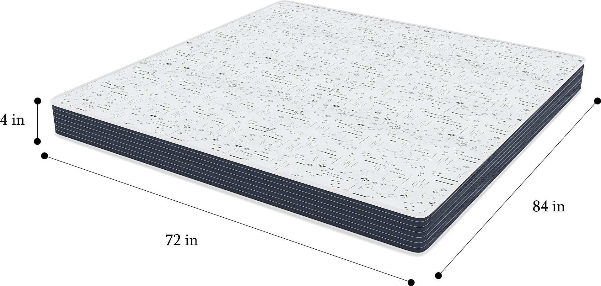 WESTIDO FlexiFlip 4 inch King High Resilience (HR) Foam Mattress (L x W: 72 inch x 82 inch)