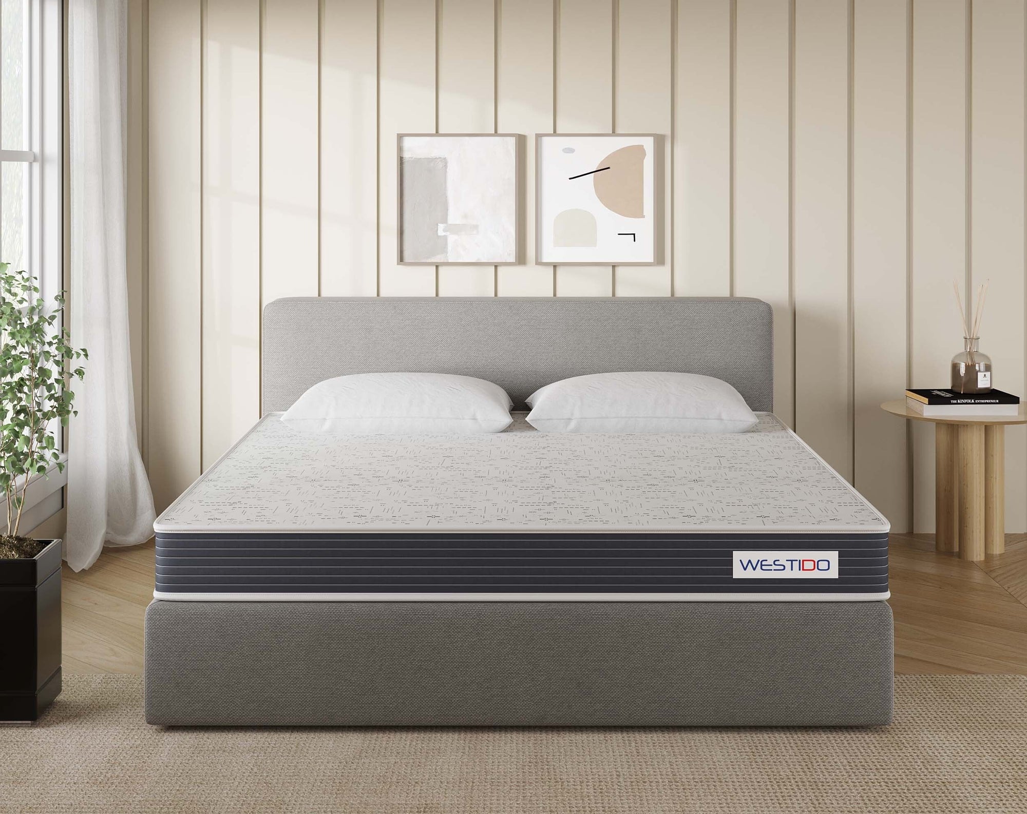 WESTIDO Fle 6 inch King High Resilience (HR) Foam Mattress (L x W: 70 inch x 72 inch)