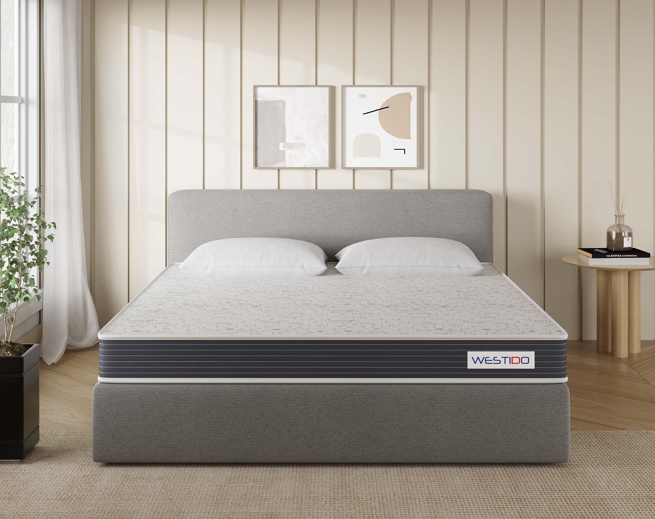 WESTIDO Fle 6 inch King High Resilience (HR) Foam Mattress (L x W: 70 inch x 72 inch)