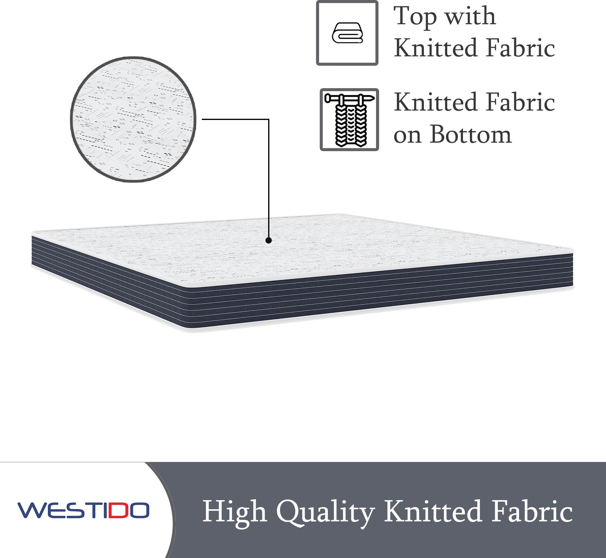 WESTIDO RehabRest 6 inch Queen Memory Foam Mattress (L x W: 60 inch x 78 inch)