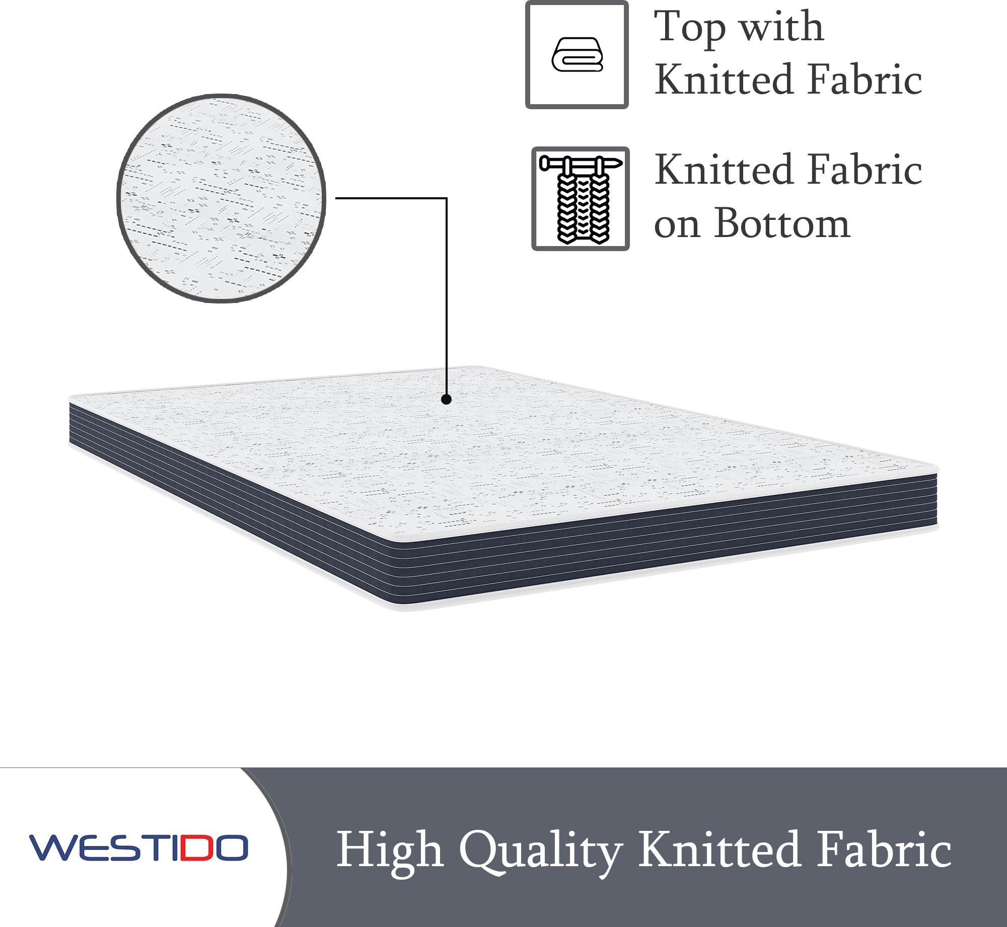 WESTIDO RehabRest 4 inch Single Memory Foam Mattress (L x W: 75 inch x 42 inch)
