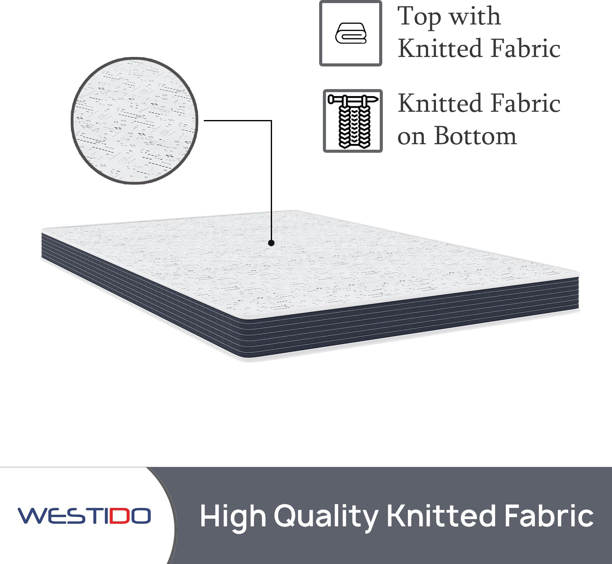 WESTIDO FlexiFlip 4 inch Single High Resilience (HR) Foam Mattress (L x W: 78 inch x 48 inch)